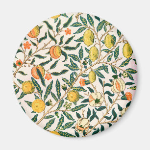 Imã William Morris Fruta Pomegranate White Ornament