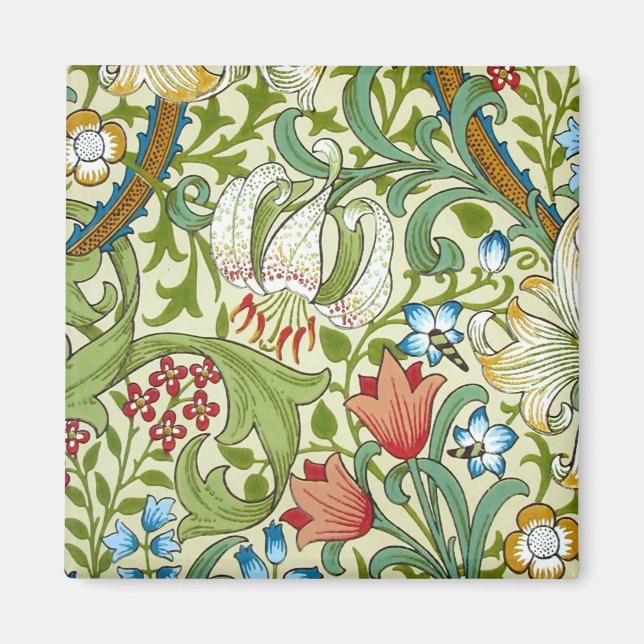 Imã William Morris Garden Lily Wallpaper (Frente)
