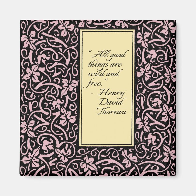 Imã William Morris Grapevine Vine Leaf Patterno (Frente)