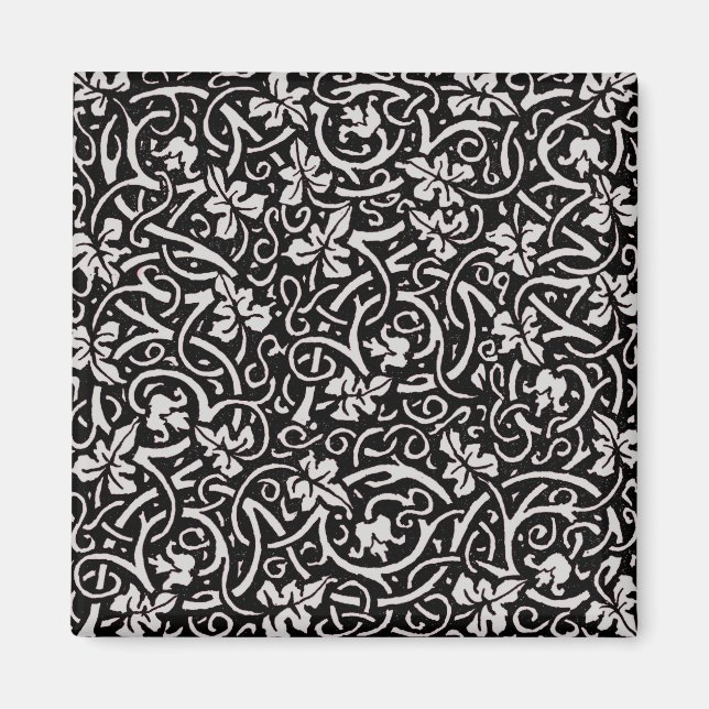 Imã William Morris Grapevine Vine Leaf Patterno (Frente)