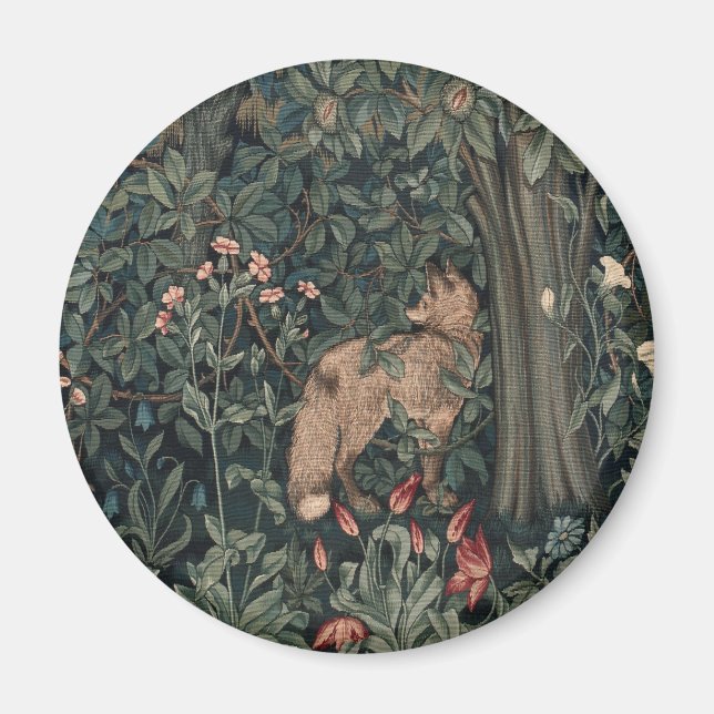 Imã William Morris Greenery Fox Willife (Frente)