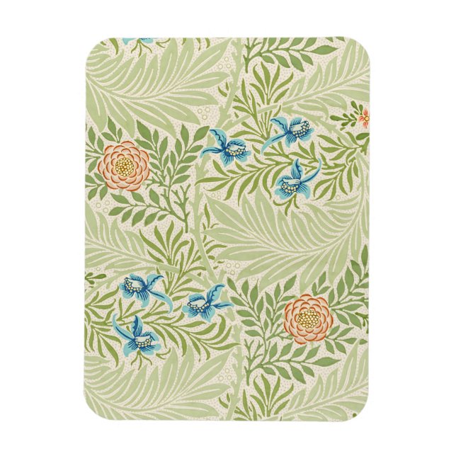 Ímã William Morris Larkspur Padrão Floral (Vertical)