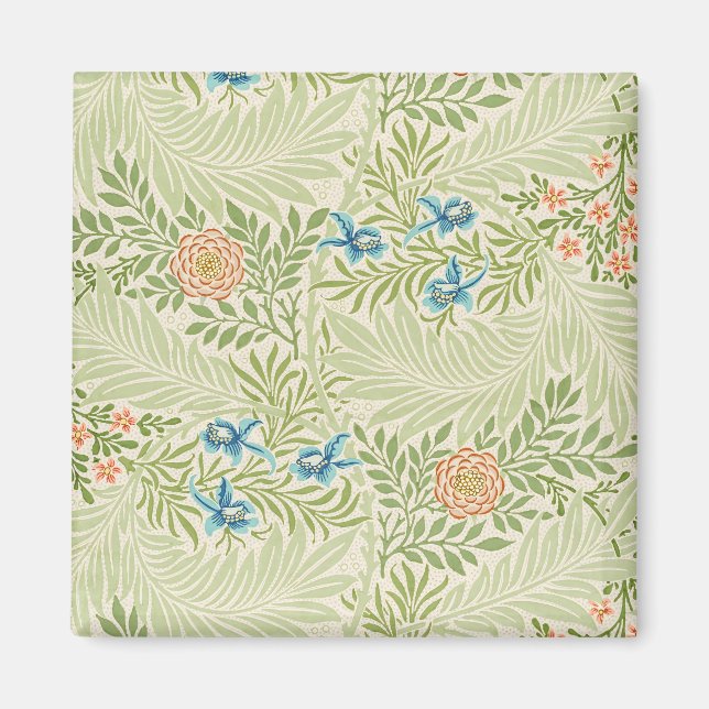 Imã William Morris Larkspur Padrão Floral (Frente)