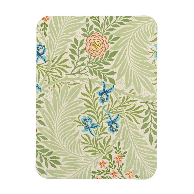 Ímã William Morris Larkspur Padrão Floral (Vertical)