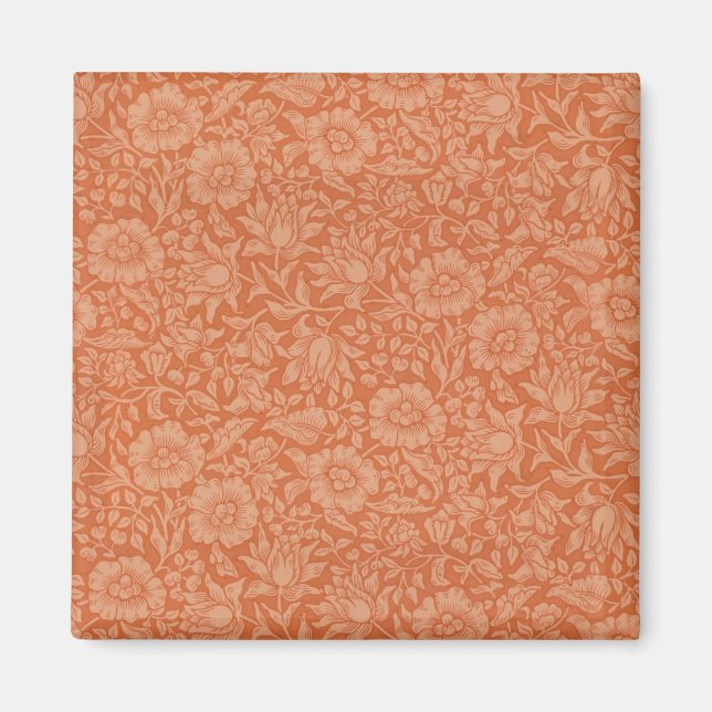 Imã William Morris Mallow Floral Wallpaper Design (Frente)