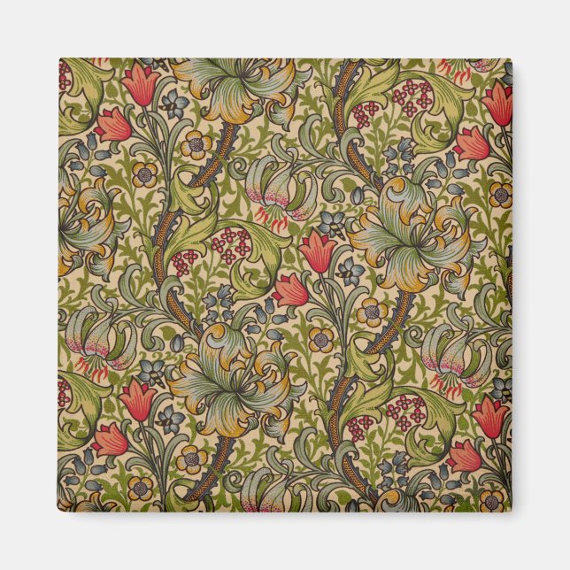 Imã William Morris Ouro Lily Antique (Frente)