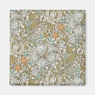 Imã William Morris Ouro Lily Blue Dourado Classic