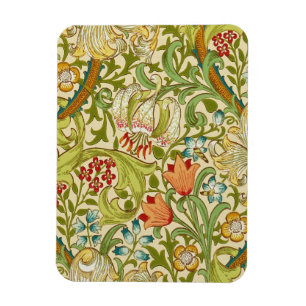 Ímã William Morris Ouro Lily Vintage Pré-Raphaelite