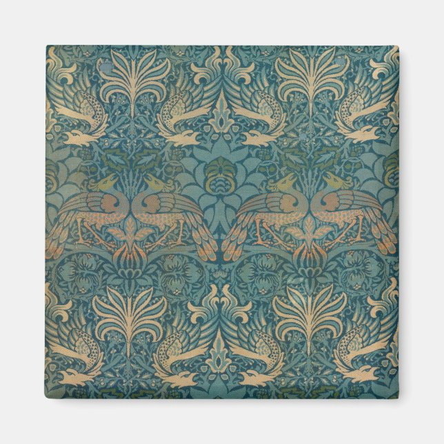 Imã William Morris Peacock e Dragon Textile Design (Frente)