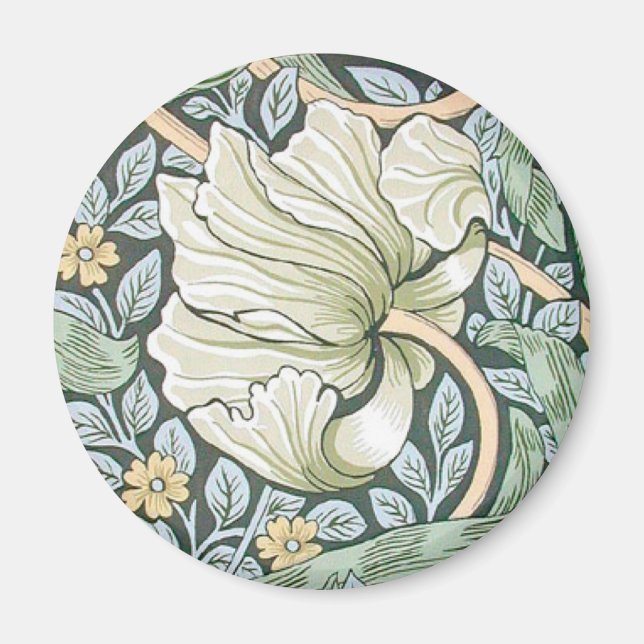 Imã William Morris Pimpernel Floral Wallpaper (Frente)