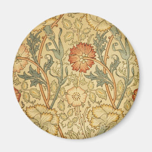 Imã William Morris Pink Rose Flower Wallpaper Padrão
