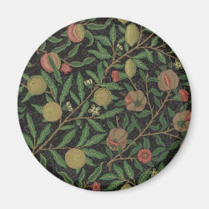 Imã William Morris Pomegranate Design Floral Negro