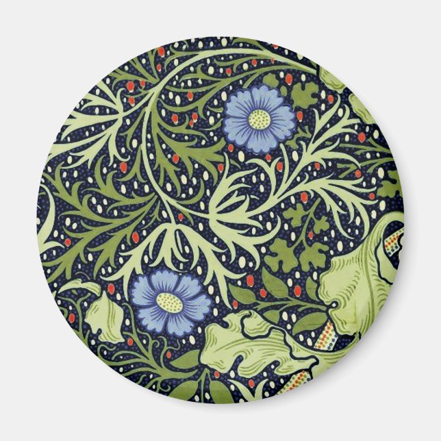 Imã William Morris Seaweed Flor Antiquado (Frente)
