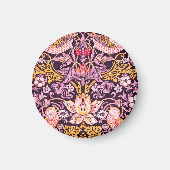 Imã William Morris Strawberry Thief Purple Version (Frente)