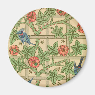 Imã William Morris Trellis Inglês Design Floral