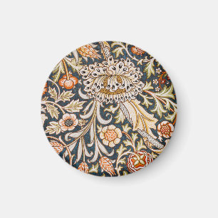 Imã William Morris Vintage Trent Azul Padrão Floral