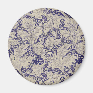 Imã William Morris Wallflower Blue damask