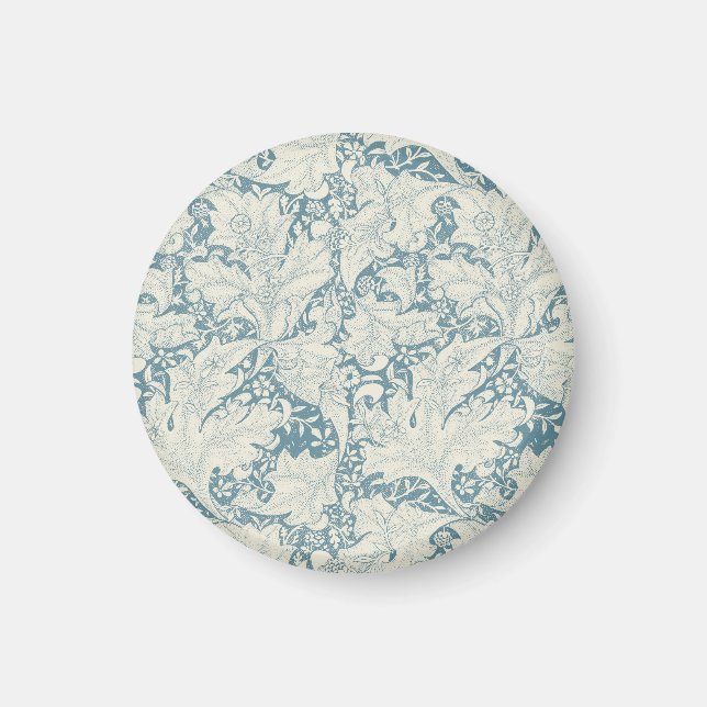 Imã William Morris Wallflower Blue damask (Frente)