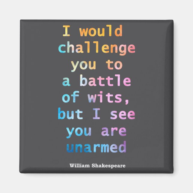 Imã William Shakespeare Pastel Eu Vejo Que Você Está D (Frente)