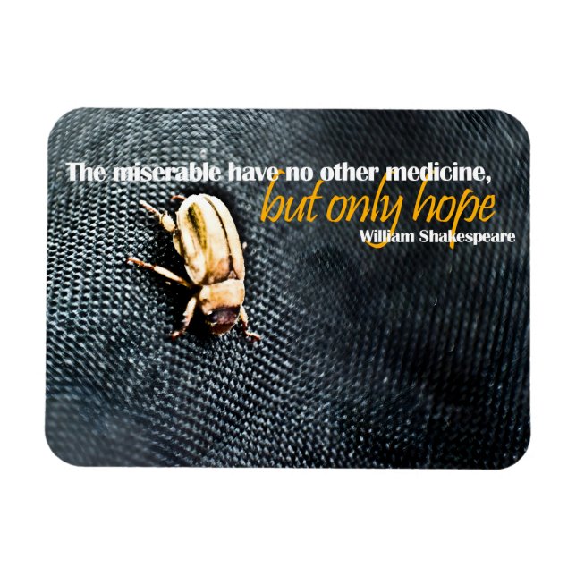 Ímã William Shakespeare, uma citação inspiradora "Espe (Horizontal)