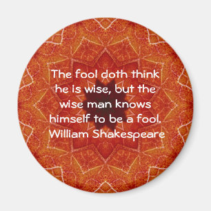 Imã William Shakespeare Wisdom Dizendo citação