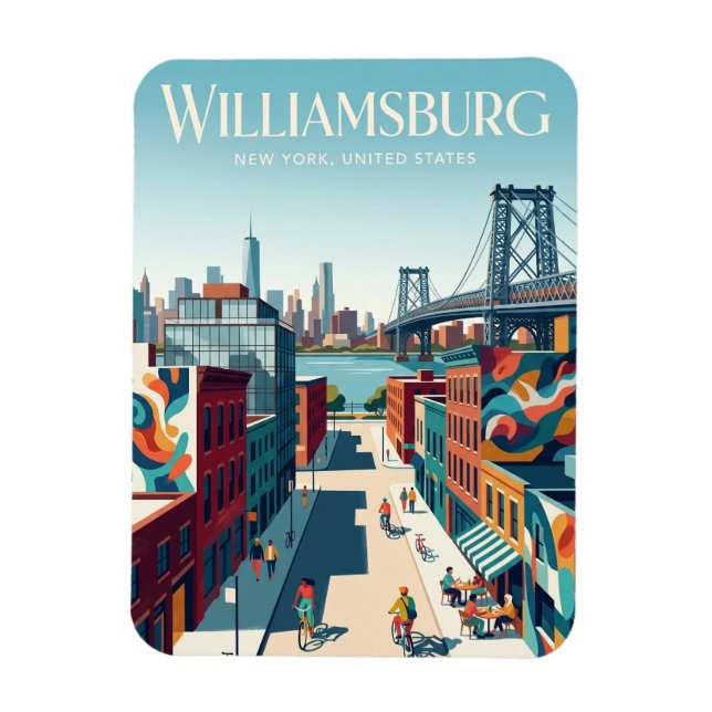 Ímã Williamsburg Nova York (Vertical)