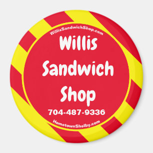 Imã Willis Sandwich Compro Magnet Vermelho/Amarelo