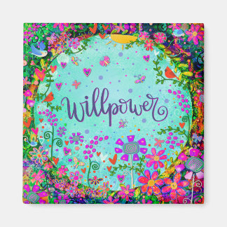 Imã Willpower Floral Bonito Colorida Inspirividade