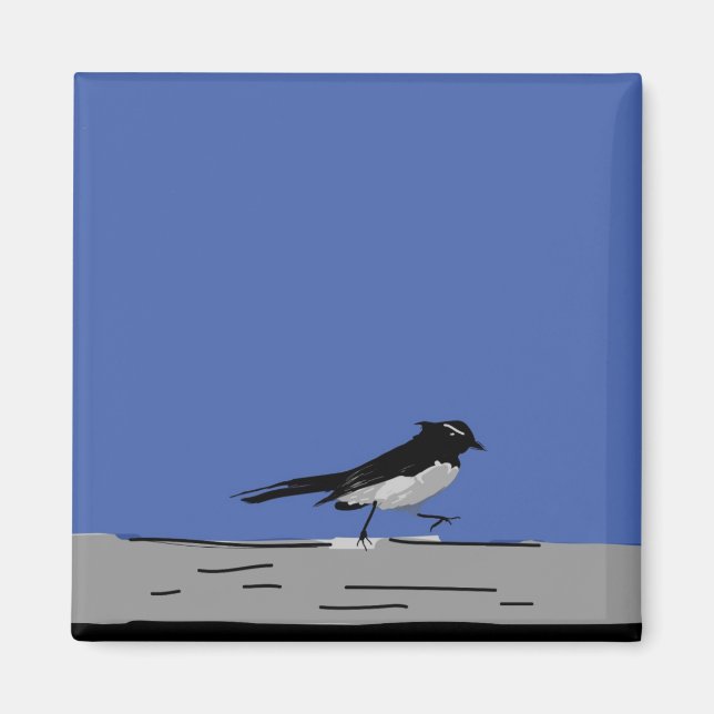 Imã Willy Wagtail Magnet (Frente)