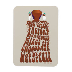 Ímã Willy Wonka Chocolate Waterfall Typografia