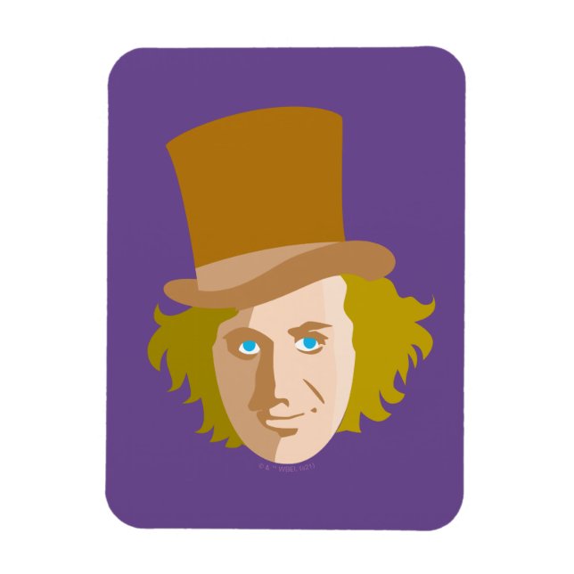 Ímã Willy Wonka Stenciled Face Graphic (Vertical)