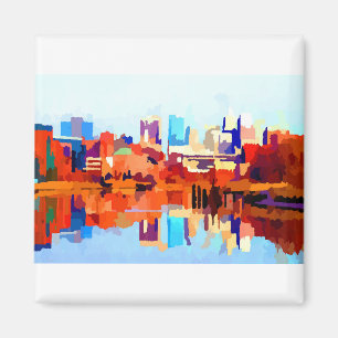 Imã Wilmington Delaware Skyline por Jon Baran