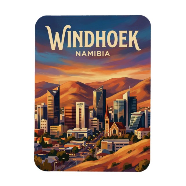 Ímã Windhoek Avenida da Independência Namíbia (Vertical)