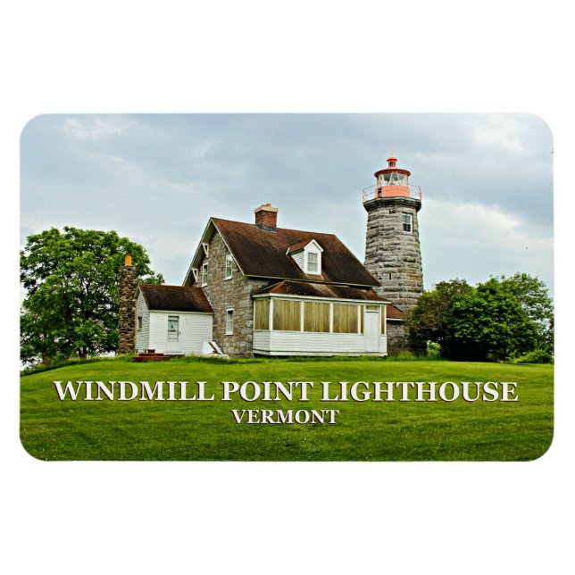 Ímã Windmill Point Lighthouse, Vermont Flexi Magnet (Horizontal)