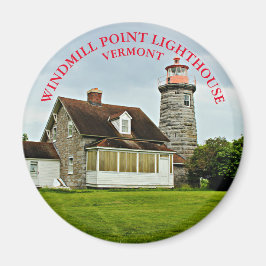 Imã Windmill Point Lighthouse, Vermont Round Magnet