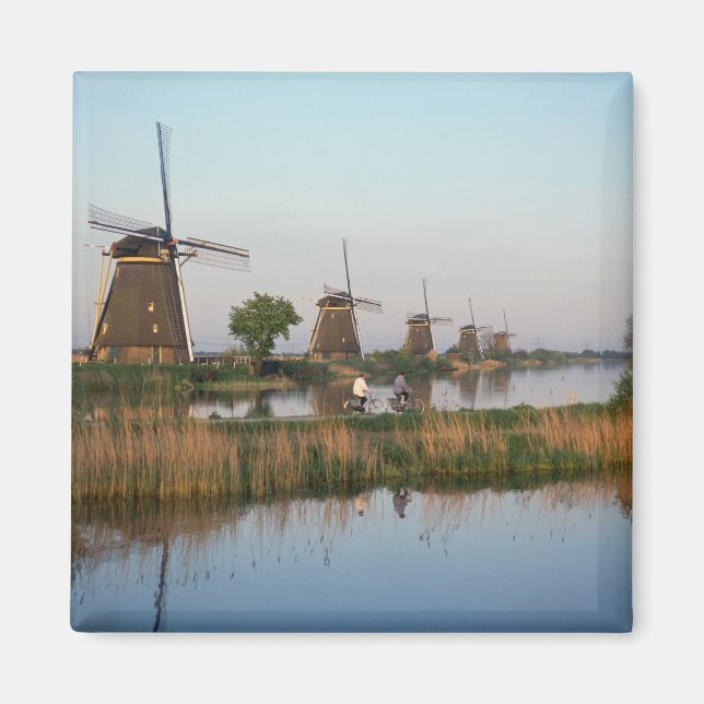 Imã Windmills, Kinderdijk, Países Baixos (Frente)