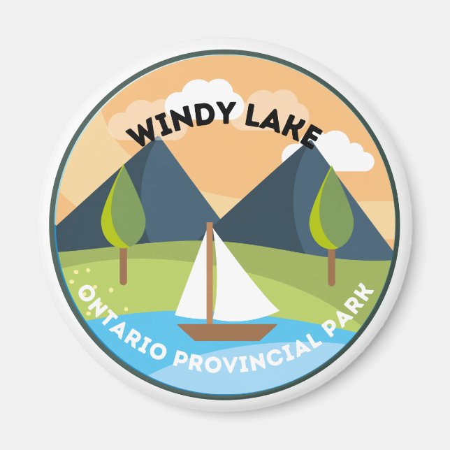 Imã Windy Lake Ontario Provincial Park Magnet (Frente)