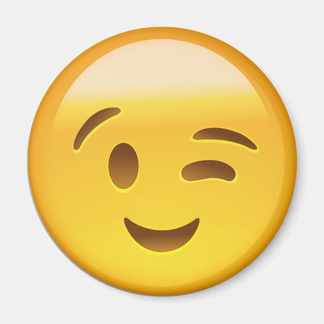 Imã Winking Face Emoij (Frente)