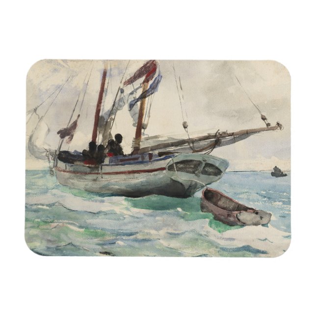 Ímã Winslow Homer - Schooner - Nassau (Horizontal)