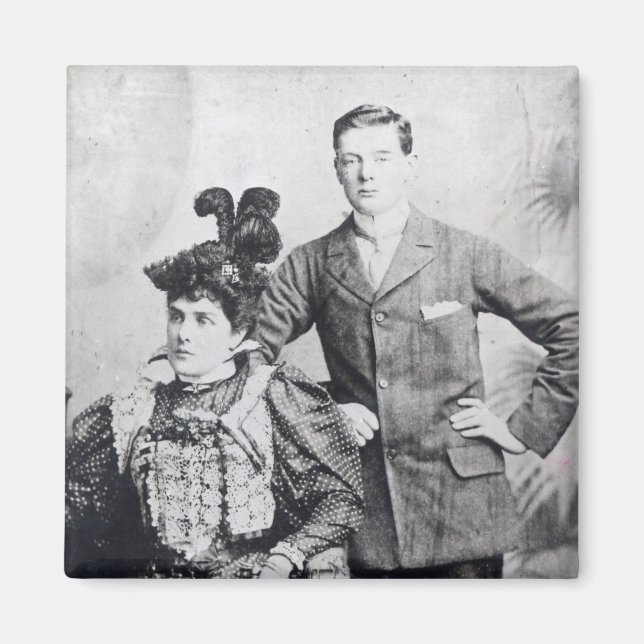 Imã Winston Churchill com sua mãe 2 (Frente)