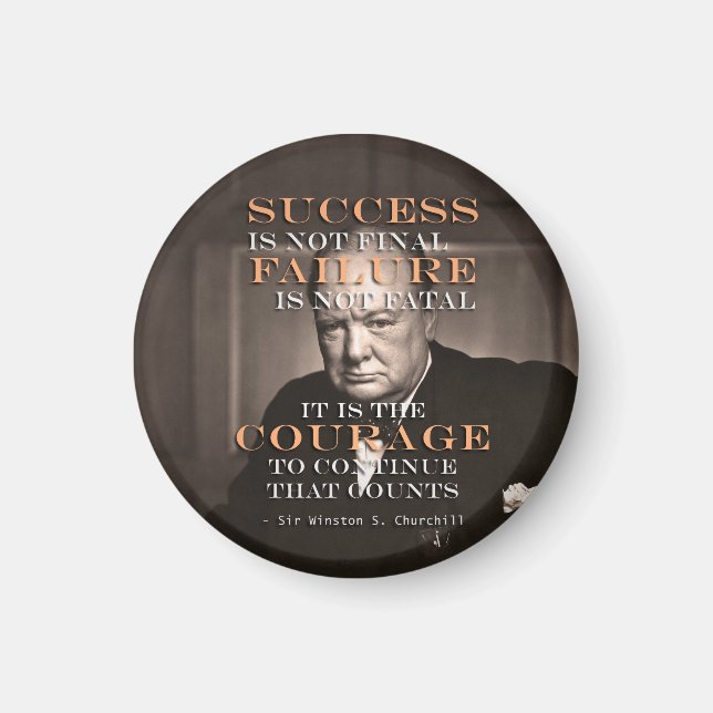 IMÃ WINSTON CHURCHILL QUOTE (Frente)