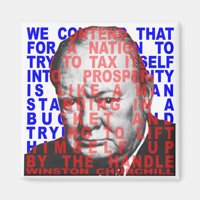 Imã Winston Churchill Quote Magnet (Frente)