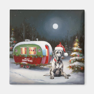 Imã Winter Great Dane Caravan Christmas Adventure