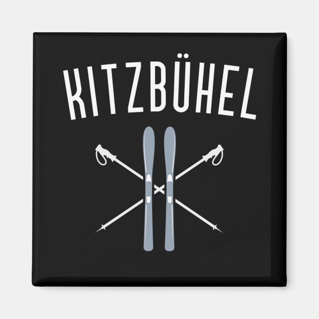 Imã Winter Ski Österreich Tirol Kitzbühel Wintersport (Frente)