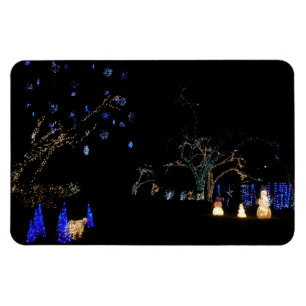 Ímã Winter Wonderland Lights Blue and White Holiday