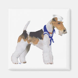 Imã Wire Fox Terrier Marinheiro