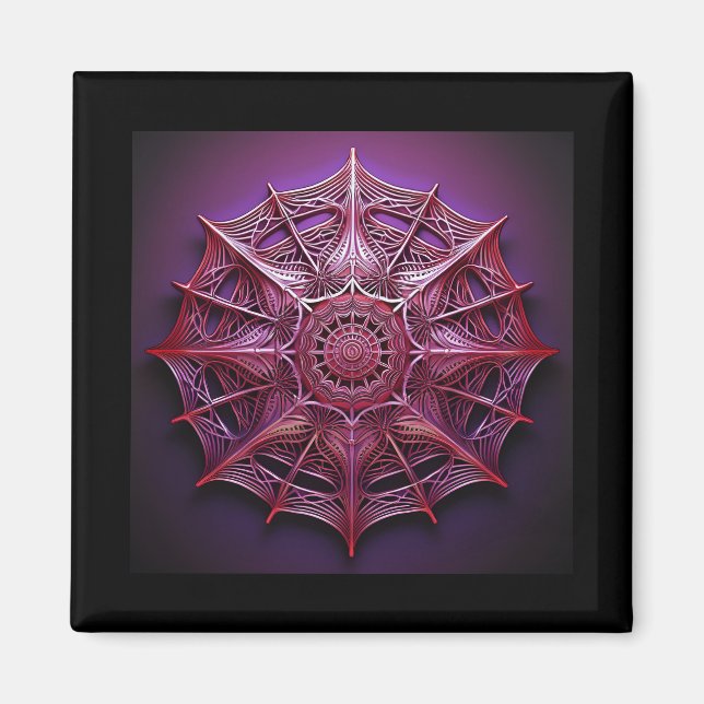 Imã Wireframe Cor-de-rosa Mandelbrot (Frente)