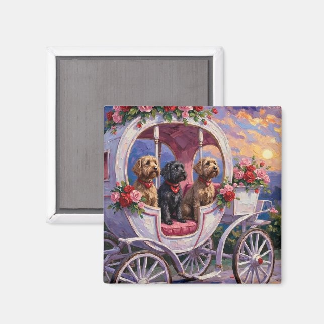 Imã Wirehaired Pointing Griffon Dog Valentine's Day (Front/Back)