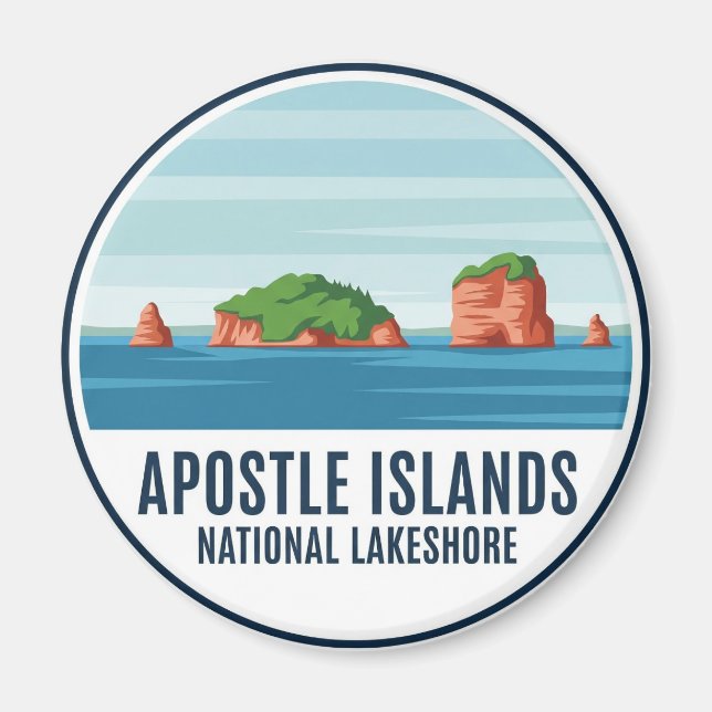 Imã Wisconsin Apostle Islands National Lakeshore (Frente)