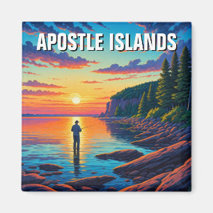 Imã Wisconsin Apostle Islands Sunset